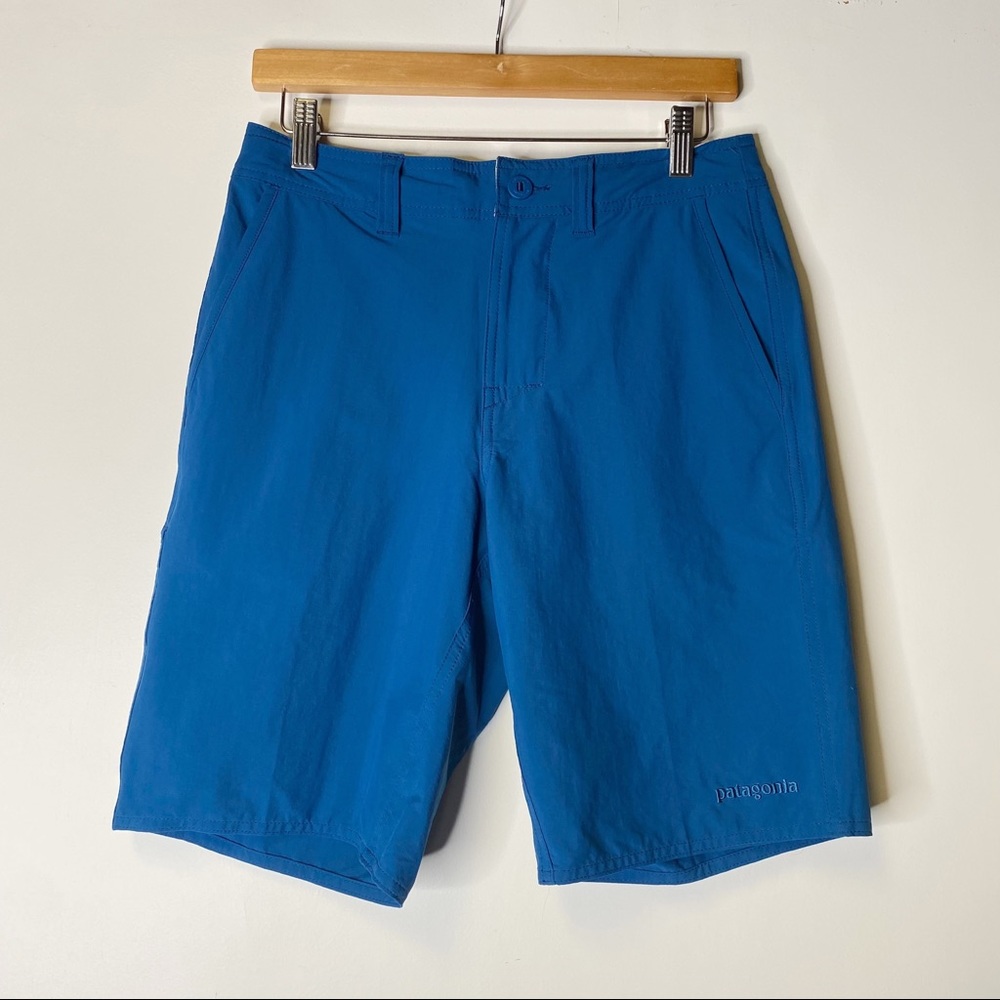 Patagonia Blue Stretch Terre Planing Walking Shorts Size 29 EUC